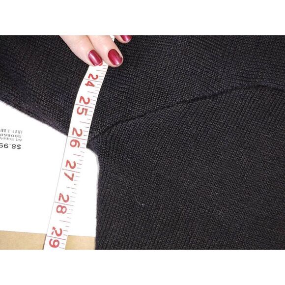 OHI Womens Cardigan Sz 2X Black Red Green Christmas Holiday‎ Sweater Cotton Vtg - Picture 13 of 13